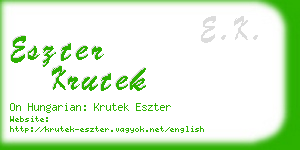 eszter krutek business card